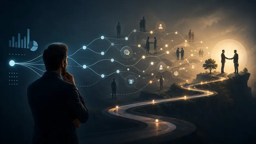 Percorsi di marketing misurabili e non misurabili che convergono verso un risultato