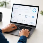 Dashboard di tracking Meta con flusso dati tra browser, server e piattaforma advertising per valutare la qualità degli eventi